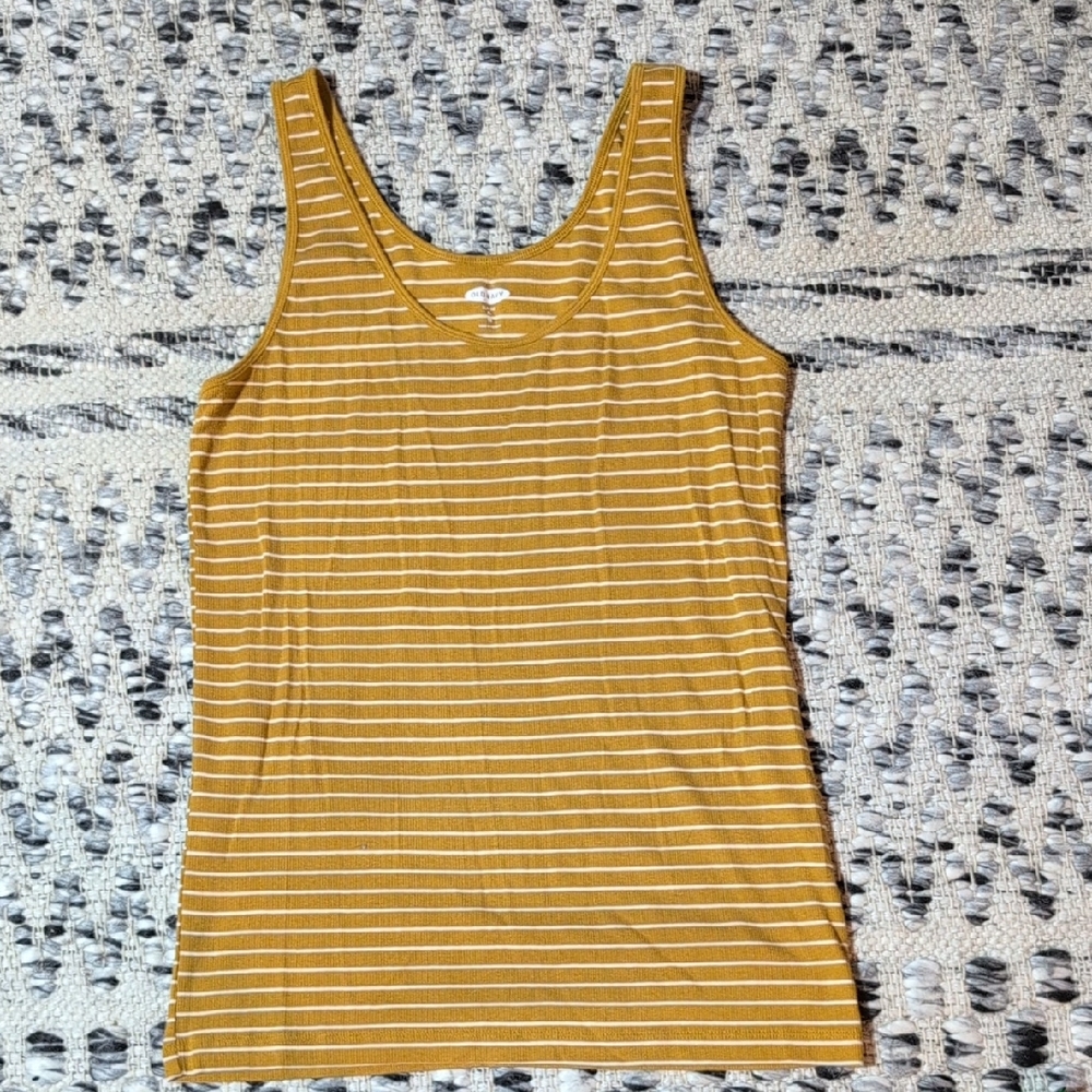 Striped Mustard Tank Top